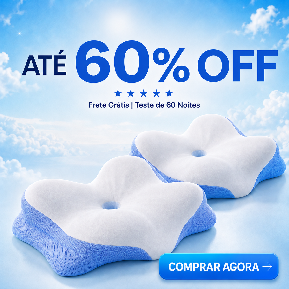 OrthoSono™ 5 em 1 - Travesseiro Que Reduz a Apneia do Sono - Sem Aparelho CPAP | Aconchelo