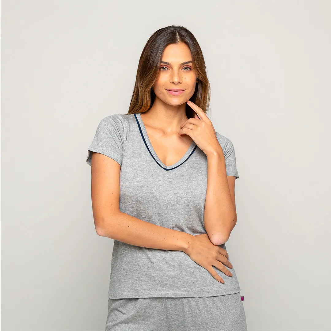 Camiseta Manga Curta Feminino Comfty® | Aconchelo