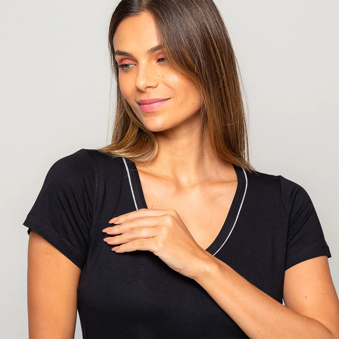 Camiseta Manga Curta Feminino Comfty® | Aconchelo