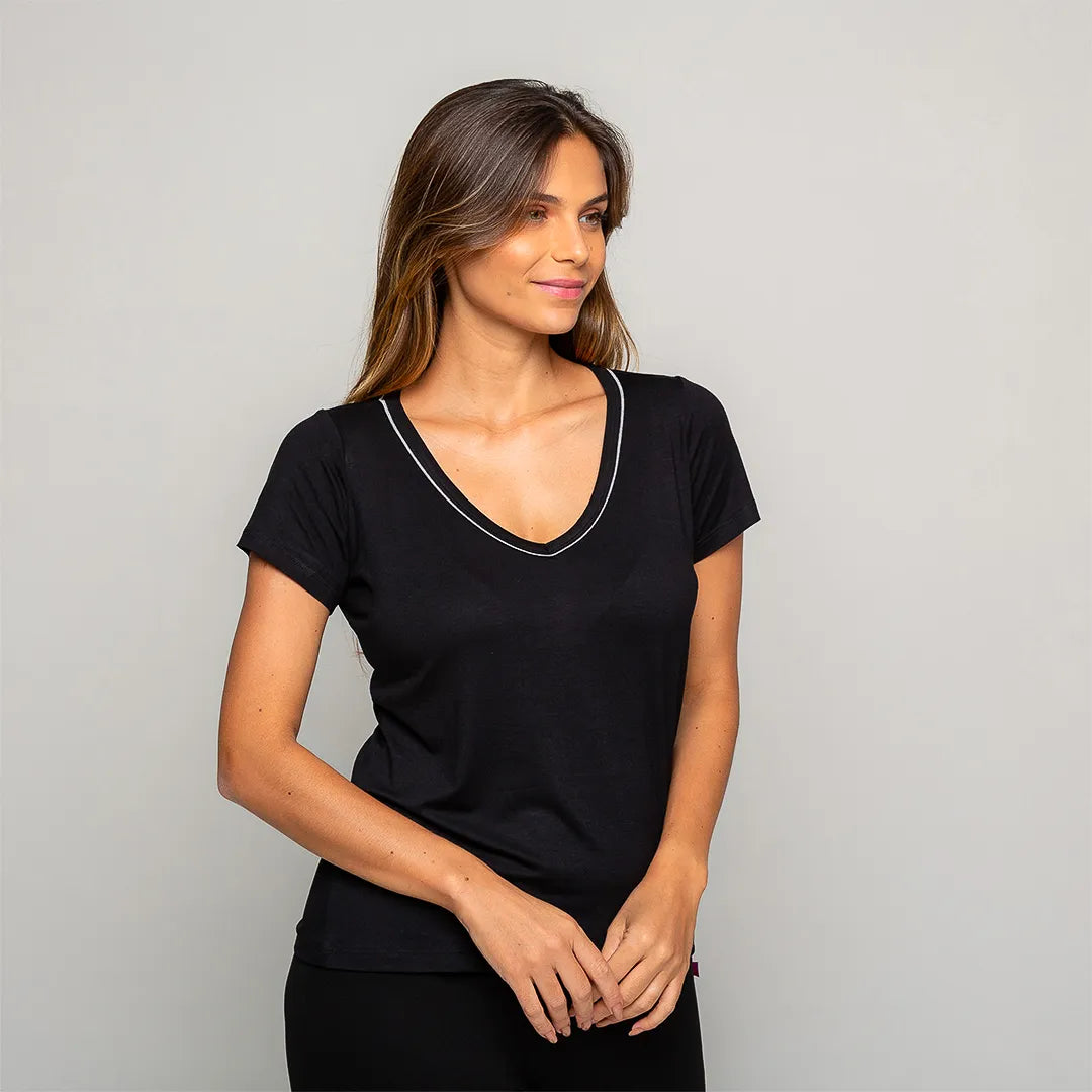 Camiseta Manga Curta Feminino Comfty® | Aconchelo