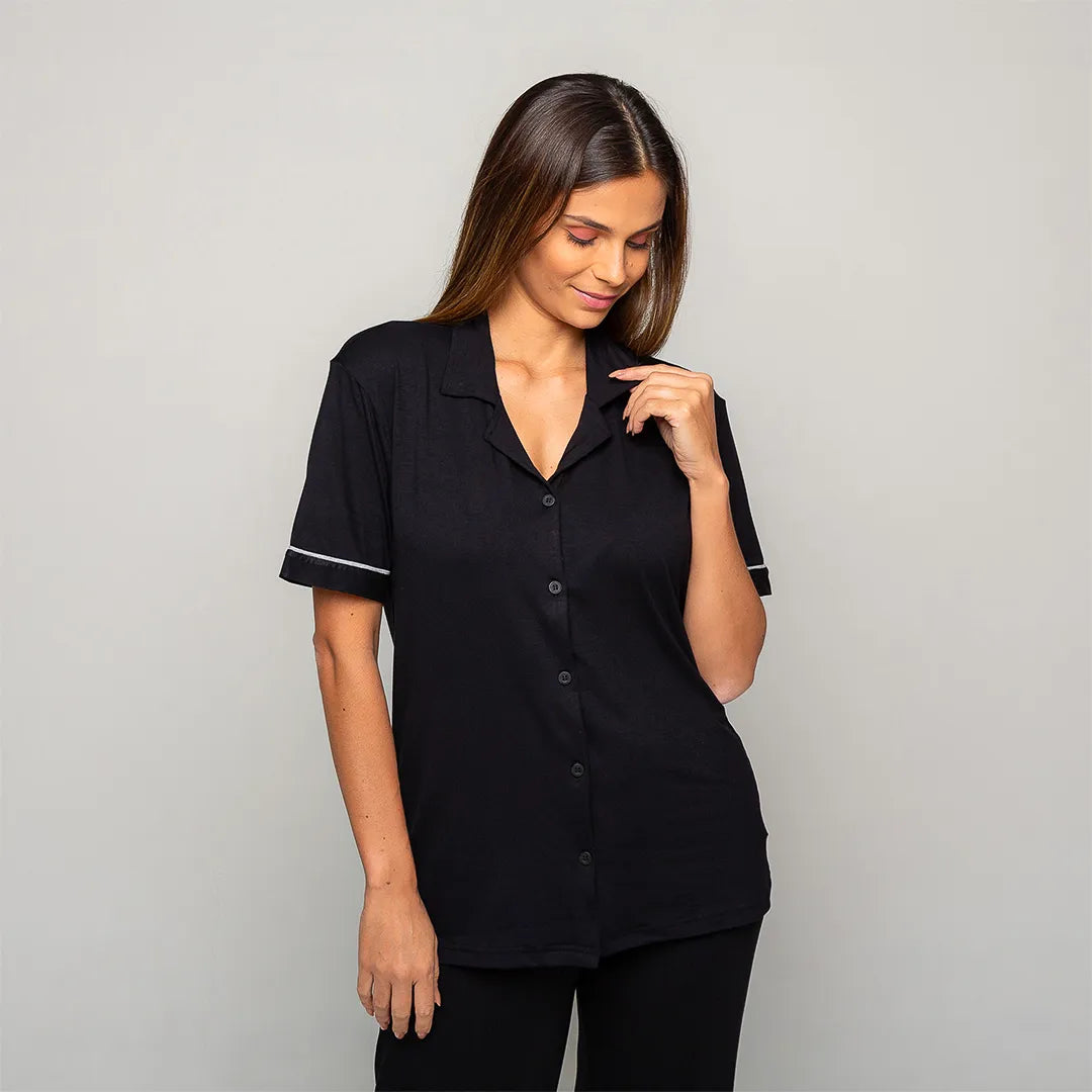 Camisa Manga Curta Feminino Comfty® | Aconchelo